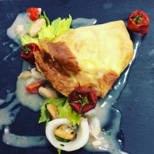 Crepes con velutata di mare