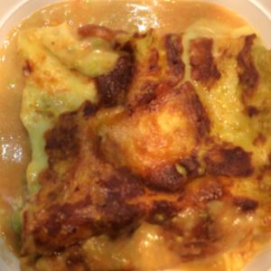 Lasagne con vellutata di piselli