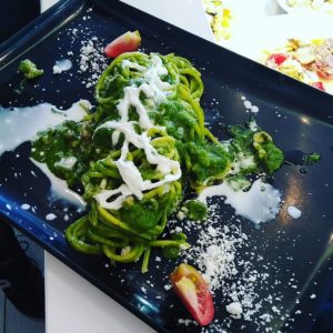 Troccoli con crema di rape e stracciatella