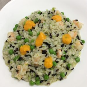 Risotto ai gamberi e piselli